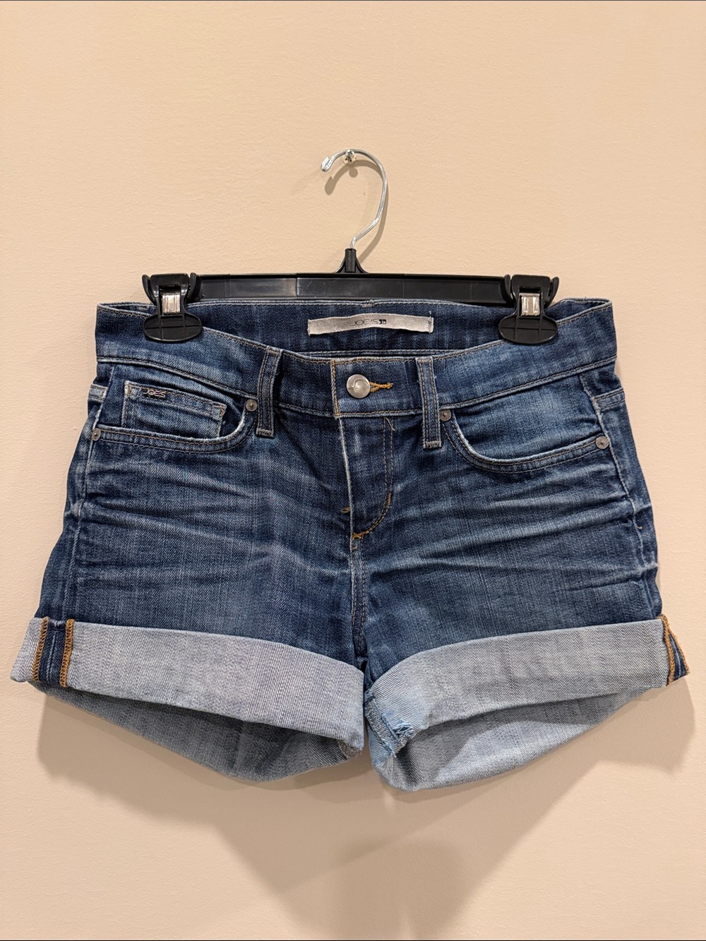 Joe's Jeans Rolled Cuff Dark Blue Denim Shorts